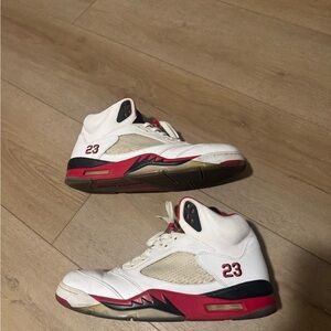 2013 Fire Red Jordan 5 Black Tongue